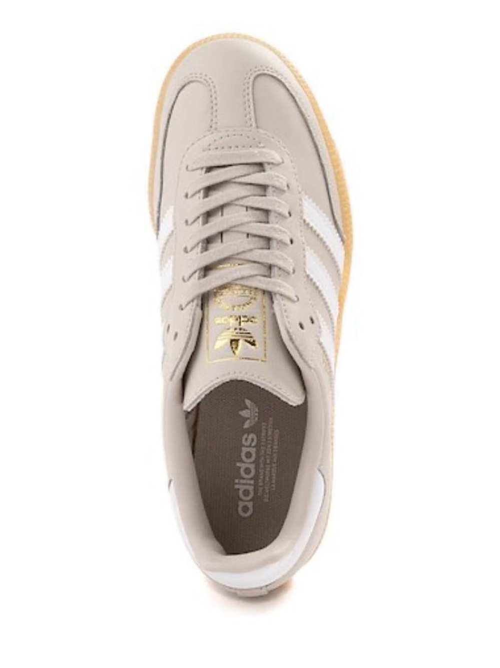 Adidas Samba Leather Sneaker in Beige (Kids Size US5 fits Women’s US6.5) in EUC - Picture 2 of 6